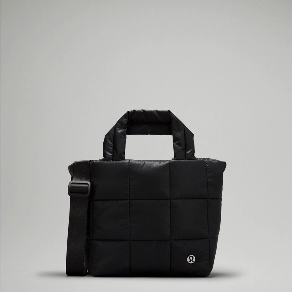 lululemon athletica Quilted Black Messenger Bag